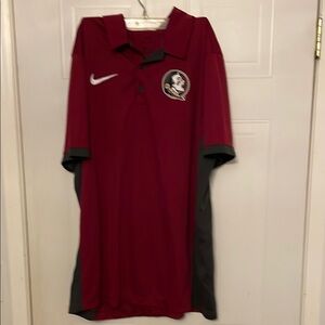 Nike Maroon Polo Shirt with Logo